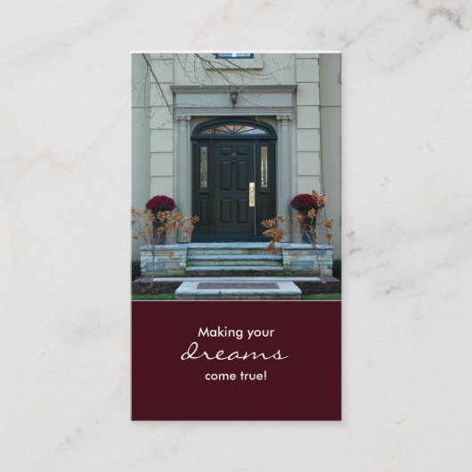 Carte de visite de Chambre d'immobiliers de (Devant)