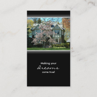 Carte de visite de Chambre d'immobiliers de fleurs