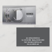 Carte de visite de chambre forte de banque (Devant / Derrière)