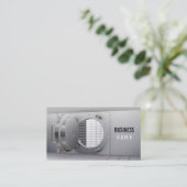 Carte de visite de chambre forte de banque (Debout devant)