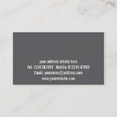 Carte de visite de chambre forte de banque (Dos)