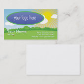 Carte de visite de champ et de soleil (Devant / Derrière)