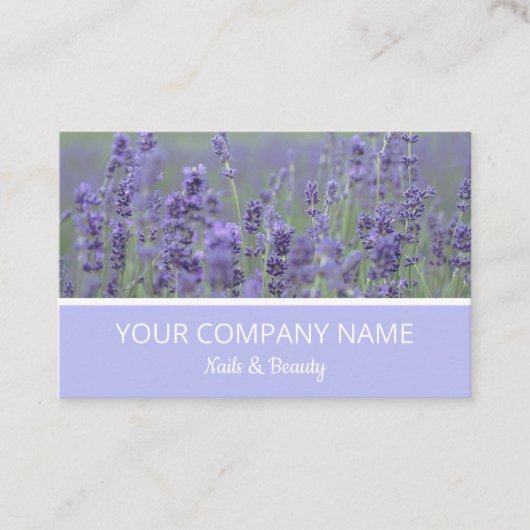 Carte de visite de champ Lavender (Devant)