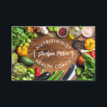 Carte de visite de champ Santé des légumes frais<br><div class="desc">Travaillez-vous dans le domaine de la santé ? Entraîneur en nutrition ? Chef personnel ? Diététiste ? Docteur en naturopathie ? Avec une photo de différents légumes frais,  ces cartes de visite modernes sont parfaits pour vous et super facile à customiser.</div>