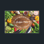 Carte de visite de champ Santé des légumes frais<br><div class="desc">Travaillez-vous dans le domaine de la santé ? Entraîneur en nutrition ? Chef personnel ? Diététiste ? Docteur en naturopathie ? Avec une photo de différents légumes frais,  ces cartes de visite modernes sont parfaits pour vous et super facile à customiser.</div>