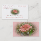 Carte de visite de champignons roses (Devant / Derrière)