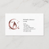 Carte de visite de chandelle de miel simple et mod (Dos)