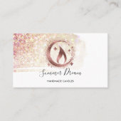 Carte de visite de chandelle de miel simple et mod (Devant)