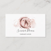 Carte de visite de chandelle de miel simple et mod (Devant)