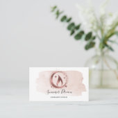 Carte de visite de chandelle de miel simple et mod (Debout devant)