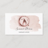 Carte de visite de chandelle de miel simple et mod (Devant)