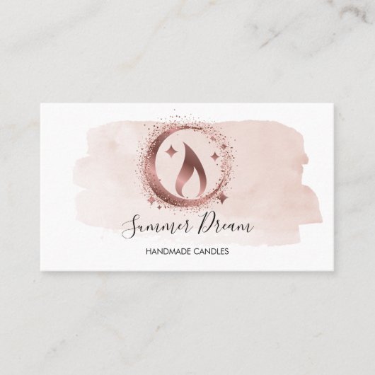 Carte de visite de chandelle de miel simple et mod (Devant)