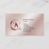 Carte de visite de chandelle de miel simple et mod (Dos)