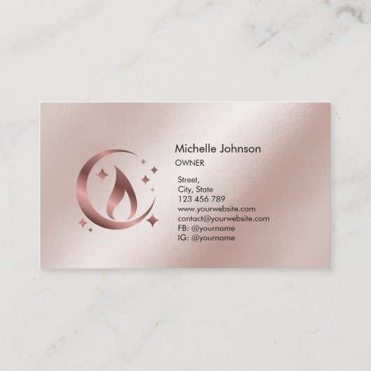 Carte de visite de chandelle de miel simple et mod (Dos)