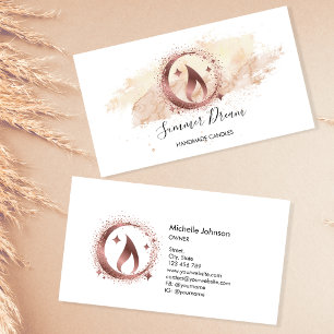 Carte de visite de chandelle de miel simple et mod