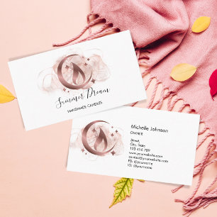 Carte de visite de chandelle de miel simple et mod