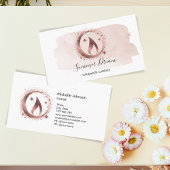 Carte de visite de chandelle de miel simple et mod