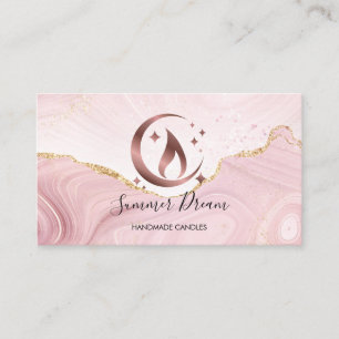 Carte de visite de chandelle de miel simple et mod