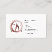 Carte de visite de chandelle de miel simple et mod (Dos)