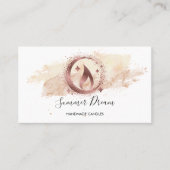 Carte de visite de chandelle de miel simple et mod (Devant)