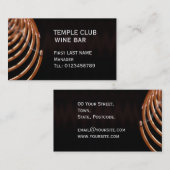 Carte de visite de charbon à encens (Devant / Derrière)