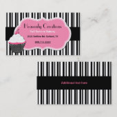 Carte de visite de charcuterie noire, blanche et r (Devant / Derrière)