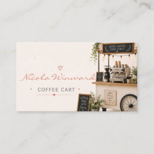 Carte de visite de chariot à café