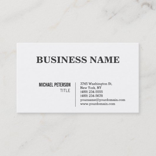 Carte de visite de charme à la mode, noir et blanc (Devant)