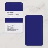 Carte de visite de charme blanc Midnight Blue (Devant / Derrière)