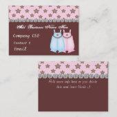 Carte de visite de charme de MAGASIN de BOUTIQUE (Devant / Derrière)