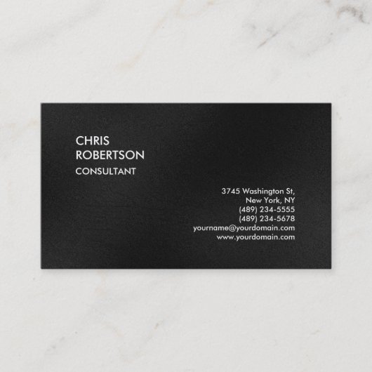 Carte de visite de charme gris clair (Devant)