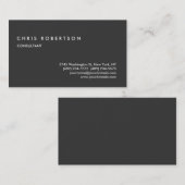 Carte de visite de charme gris standard (Devant / Derrière)