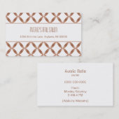 Carte de visite de charme moderne, Latte (Devant / Derrière)