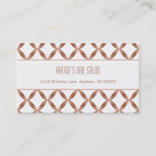 Carte de visite de charme moderne, Latte (Devant)