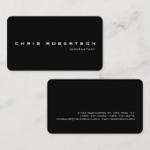 Carte de visite de charme noir blanc (Devant / Derrière)