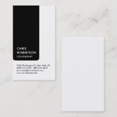 Carte de visite de charme noir blanc (Devant / Derrière)