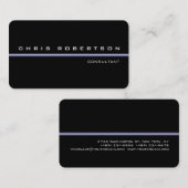 Carte de visite de charme noir blanc (Devant / Derrière)