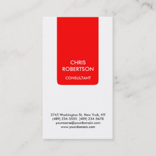 Carte de visite de charme rouge blanc