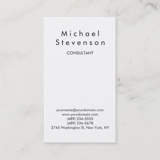 Carte de visite de charme tendance noir blanc (Devant)