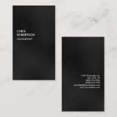 Carte de visite de charme vertical gris clair (Devant / Derrière)