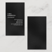 Carte de visite de charme vertical gris clair (Devant / Derrière)