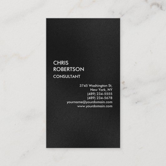 Carte de visite de charme vertical gris clair (Devant)