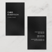 Carte de visite de charme vertical gris clair (Devant / Derrière)