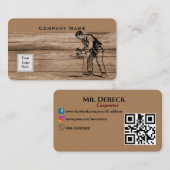 Carte de visite de charpentier (Devant / Derrière)