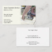 Carte de visite de charpentier (Devant / Derrière)