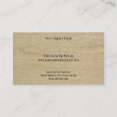 Carte de visite de charpentier (Dos)