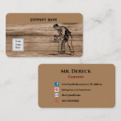 Carte de visite de charpentier (Devant / Derrière)