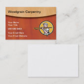 Carte de visite de charpentier (Devant / Derrière)