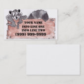 Carte de visite de charpentier de raton laveur (Devant / Derrière)