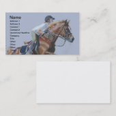 Carte de visite de chasseur/cheval de pullover (Devant / Derrière)